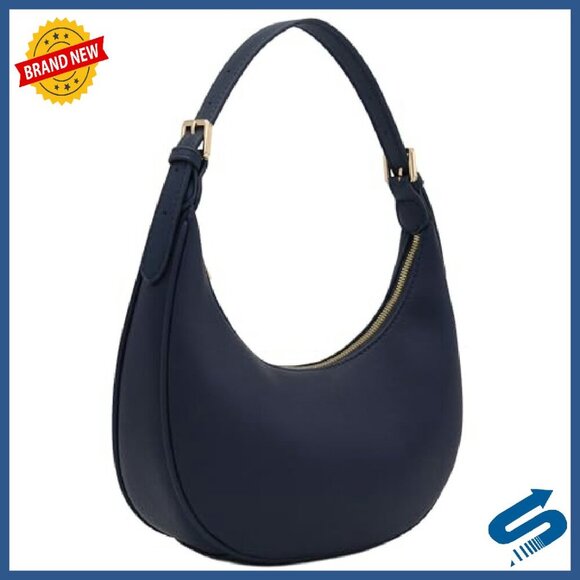 Faux Leather Shoulder Bag with Adjustable Strap, 11" Wide - Picture 3 of 8